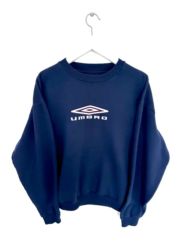 Umbro Crewnecks — Umbro 90s Big Spellout Crewneck Sweatshirt Navy