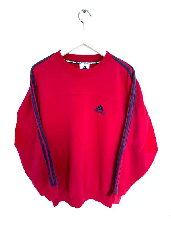 Adidas Sweatshirts — Adidas 90s Sleeve Stripes Sweatshirt Red